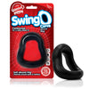 True Silicone™ presents the SwingO Curve Men's Black Reversible Cock Ring (Model: 817483012563) - Enhancing Pleasure with Curved Elegance - Adult Naughty Store