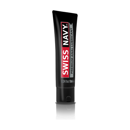 Swiss Navy Anal Lube 10ml - Premium Silicone Lubricant for Intimate Pleasure - Model SN-AL10 - Unisex - Designed for Anal Play - Clear - Adult Naughty Store