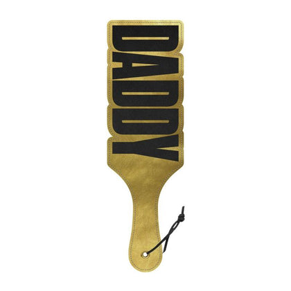 Introducing the Luxurious Elegance Collection: Seductive Gold Cut-Out Paddle Daddy - The Ultimate Pleasure Tool for Sensual Spanking, Model SD-5000, Unisex, Designed for Exquisite Impact Play, Shimmering Gold