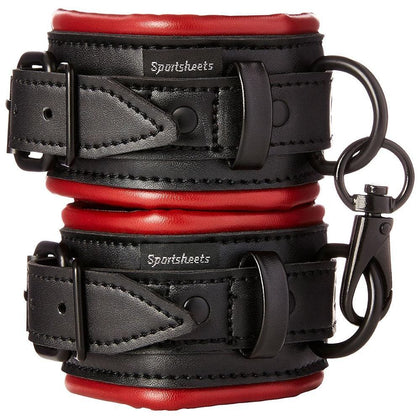 Saffron Scarlet Vegan Leather Wrist Restraints - Model X1: Unleash Passion and Power with these Captivating BDSM Accessories