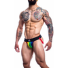 CUT4MEN JOCKSTR4P PRIDE Model 001 Small Men's Rainbow Backside-Lifting Exposed Jockstrap - Adult Naughty Store