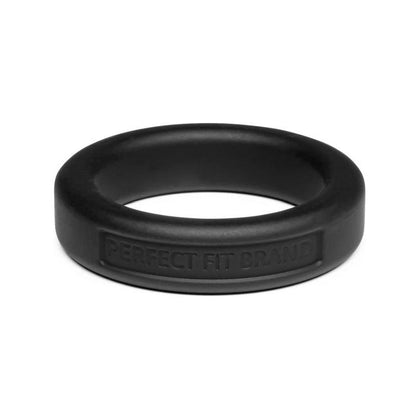 Hefty Pleasure Enhancer: Classic Silicone Medium Stretch Penis Ring 36mm - Black