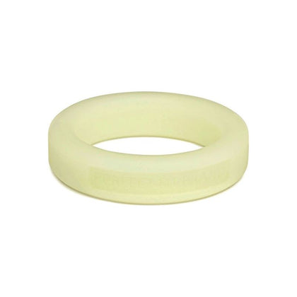 Introducing the Luster Luxe Silicone Medium Stretch Penis Ring 36mm: A Sensational Glow In The Dark Delight for Men, Enhancing Pleasure and Confidence in Intimate Moments