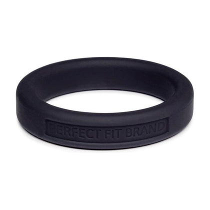 Introducing the Luxe Pleasure Co. Sensual Silicone Cock Ring - Model 44mm Black: The Ultimate Pleasure Enhancer for Men
