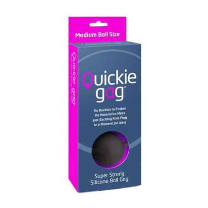 Lustful Pleasure: Quickie Gag Medium Ball Black - The Ultimate Silicone Stretch Ball Gag for Sensual Play - Adult Naughty Store