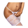 Sensuelle White Lace Open Front G-String: Model X123 - Women's Crotchless Panties for Exquisite Pleasure