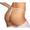 Sensuelle White Lace Open Front G-String: Model X123 - Women's Crotchless Panties for Exquisite Pleasure