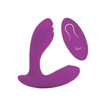 Sensual Pleasure Co. Viben Epiphany Rollerball Dual-Stim Massager - Model V-ERB-001: Seductive Berry Delight for Intense Clitoral and G-Spot Stimulation