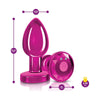 Introducing the Luxurious PleasureCo Pink Rechargeable Vibrating Metal Butt Plug with Remote Control - Model X7: The Ultimate Unisex Delight! - Adult Naughty Store