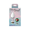 Sensual Charms Silver Round Butt Plug with Rainbow Jewel - Model CC-001: Unveiling the Exquisite Pleasure of Anal Delight for All Genders and Sensual Adventures - Adult Naughty Store