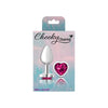 Sensual Pleasures Collection: Cheeky Charms CC-001 Silver Metal Butt Plug with Heart Pink Jewel - Unisex Anal Delight - Adult Naughty Store