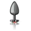 Introducing the Exquisite Charms CC-001L Gunmetal Butt Plug with Heart Rainbow Jewel - A Sensational Anal Pleasure Toy for All Genders - Adult Naughty Store