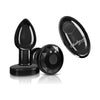 Sensual Charms Intense Pleasure Gunmetal Rechargeable Vibrating Metal Butt Plug - Small, for All Genders, Anal Stimulation, Sensual Black - Adult Naughty Store