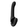 SATU - Black Vibrating Strapless Strap-On with 3 Motors for Partner, Clitoral Stimulation, and G-Spot Pleasure - Adult Naughty Store