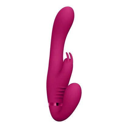 Suki Pink - Innovative Vibrating Strapless Strap-On with 3 Motors for Dual Stimulation - Model SUKI-001 - For Couples - G-Spot and Clitoral Pleasure - Silky Smooth Medical-Grade Silicone - Adult Naughty Store