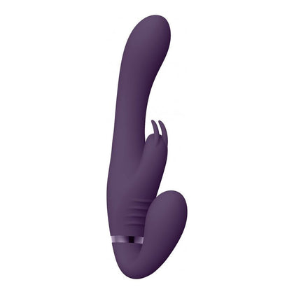 Suki Purple - Innovative Vibrating Strapless Strap-On for Dual Stimulation - Model SUKI-1001 - Designed for Couples - G-Spot and Clitoral Pleasure - Silky Smooth Medical-Grade Silicone