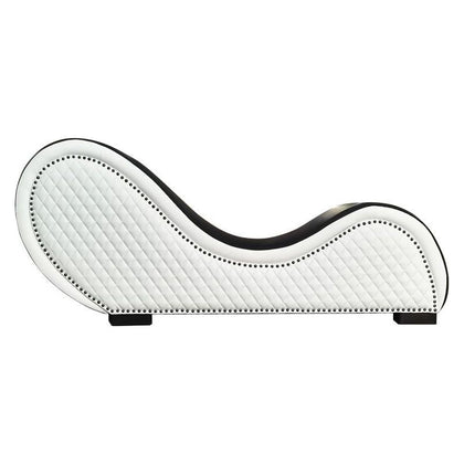 Introducing the LuxuriaX Sensual Pleasure Kama Sutra Chaise Lounge - Model KS-2021 - Unisex Love Lounge for Intimate Moments of Passion and Relaxation in Black/White