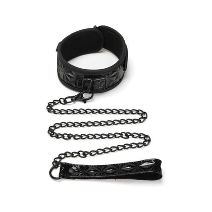 Whip Smart Diamond Collar & Leash Black: Sensual Unisex BDSM Accessory for Erotic Play