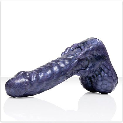 Freaks Platinum Cured Silicone Predator Dildo 105204 for Unisex Anal Play in Seductive Purple - Adult Naughty Store