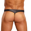 Male Power Micro G-String V - Snakeskin Black: Sensual Men's Erotic Underwear for Intimate Pleasure
