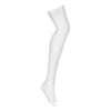Obsessive S800 Sheer Stockings - White Lace Top Thigh Highs for Sensual Pleasure