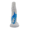 Temptations Pleasure Tiger Silicone Dildo Plug - Model 25X11 - Blue/White - Sensual Pleasure for All Genders! - Adult Naughty Store