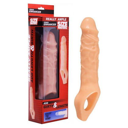 Size Matters AmpleXtend™ Penis Enhancer - Model 3000X - Male - Increased Length and Girth - Pleasure Enhancing Bumps - Flesh Color