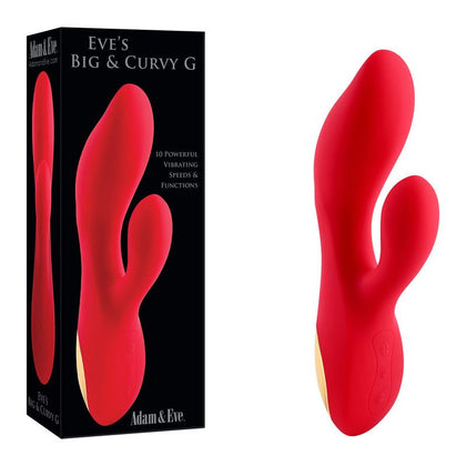 Adam & Eve Big and Curvy G-Spot Dual Vibe - Model G10 - Women's Intimate Pleasure - Bright Red - Adult Naughty Store