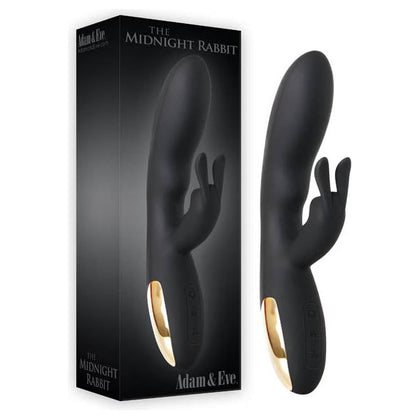 Adam & Eve The Midnight Rabbit - Silicone Dual Motor G-Spot and Clitoral Vibrator - Model MR-9001 - Women's Pleasure - Gold