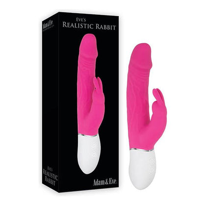 Adam & Eve Eve's Realistic Rabbit Vibrator - Model XR-9000 - Dual Stimulation for Women - Intense Pleasure for Clitoral and G-Spot - Deep Pink