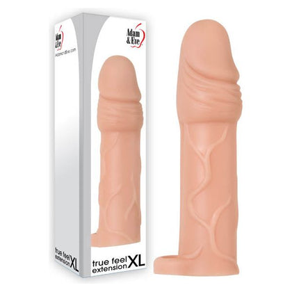 Adam & Eve True Feel Extension XL - Realistic Dual Density Dildo for Enhanced Pleasure - Model XLT-5000 - Unisex - Deep Penetration - Flesh