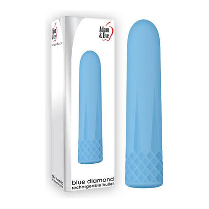 Adam & Eve Blue Diamond Rechargeable Bullet Vibrator - Model BD-10 - For Women - Clitoral Stimulation - Aqua Blue