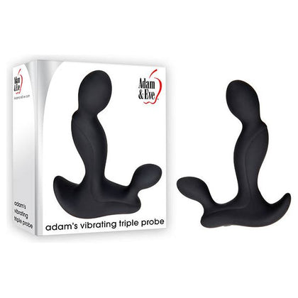 Adam & Eve Intense Pleasure Prostate Probe - Model VTP-7X - For Men - Dual Stimulation - Midnight Black