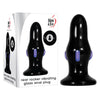 Adam & Eve Rear Rocker Vibrating Glass Anal Plug - Model RRV-10 - Unisex Pleasure - Black - Adult Naughty Store