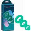 Introducing the Vibelite Hazey Green Pot Leaf Cock Rings Set - Model: Hazey - For Men - Intimate Area Enhancement - Striking Green - Adult Naughty Store