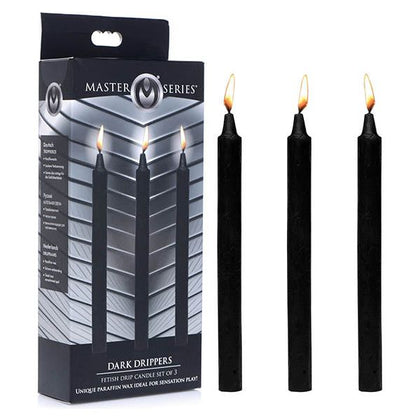 Master Series Fetish Drip Candles - Sensation Play Wax Candles for Couples, Model: MDFC-001, Unisex, Pleasure Enhancing, Black