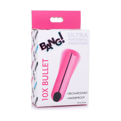 Introducing the Bang! 10X Vibrating Metallic Bullet - Model B10XV, the Ultimate Pleasure Companion for All Genders, Delivering Intense Satisfaction in a Sleek Pink Design