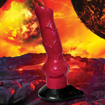 Hell-Hound Canine Silicone Dildo - Model HHC-01 - Unleash Your Desires - Pleasure Enhancer for All Genders - Intense Red