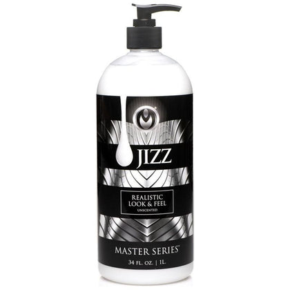 Introducing the Master Series Jizz Body Glide - 1000 ml: The Ultimate Sensual Pleasure Enhancer for All Genders - Creamy White Delight - Adult Naughty Store