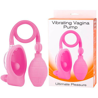 Introducing the PleasureVibe Pink Vibrating Pussy Pump - Model PV-7X, for Women, Intense Pleasure and Sensation, in a Captivating Pink Hue