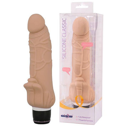 Silicone Classic 19 cm (7.5'') Vibrator - Powerful 7 Function Pleasure Toy for Women - Flesh