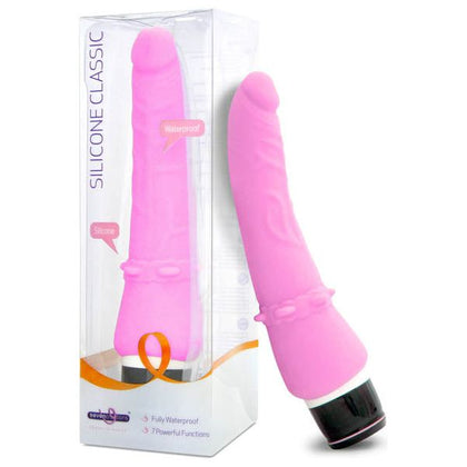 Silicone Classic Dual Action Vibrator - Model SC-5001 - For Women - G-Spot and Clitoral Stimulation - Midnight Black