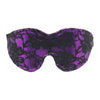 Introducing the B-BLI21 Satin and Lace Luxury Blindfold: Unisex Purple and Red Sensory Enhancer - Adult Naughty Store