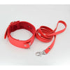 Introducing the Luxe Pleasure B-COL02 Fur Lined Faux Leather Collar and Leash Set - 4 Colours!