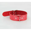 Euphoria Pleasure Collar and Leash Set - B-COL06 - Unlined Faux Leather - Black, Red, and Pink