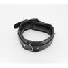 Introducing the Exquisite Pleasure B-COL18 Vegan Leather Lockable Buckle Collar - Dual Tone Delight - Adult Naughty Store