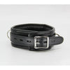 Introducing the Exquisite Pleasure B-COL18 Vegan Leather Lockable Buckle Collar - Dual Tone Delight - Adult Naughty Store