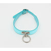 Introducing the B-COL22 Dainty Faux Leather O-Ring Choker - Turquoise/Hot Pink - Adult Naughty Store