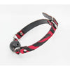 Introducing the B-GAG13 Furry Animal Print Gag - Red Zebra and Leopard: A Sensual Pleasure Essential - Adult Naughty Store