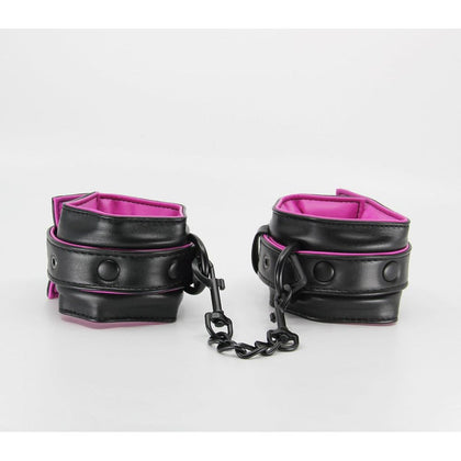 Bijoux Indiscrets B-HAN23 Black Padded Wrist Restraints Unisex Sex Toy - Model B-HAN23 - Wrist - Black & Hot Pink